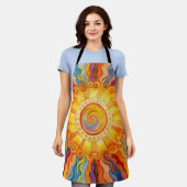 サンカラフルオールオーバープリントエプロン エプロン (着用した状態)