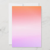 サンカラフルドグラデーションモダン誕生日招待状 招待状 (裏面)