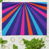 サンカラフルバースト紡績車デザイン キッチンタオル (折り畳み)