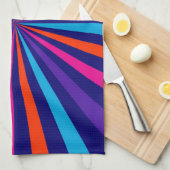 サンカラフルバースト紡績車デザイン キッチンタオル (四つ折り)