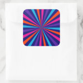 サンカラフルバースト紡績車デザイン スクエアシール (バッグ)