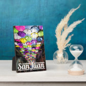 サンカラフルフアン・プエルトリコの写真の傘 フォトプラーク (側面)