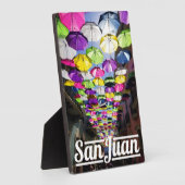 サンカラフルフアン・プエルトリコの写真の傘 フォトプラーク (側面)