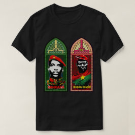 サンカラ、イブラヒム・トラオレ・パンアフリカン・ステンドグラス Tシャツ