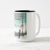 サンカルロス・デ・バリローシュ・スキー旅行ポスター ツートーンマグカップ (正面右)