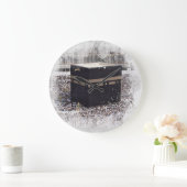 サンカーバ、マシド・アル・ハラム、水彩画 ラージ壁時計 (ホーム)