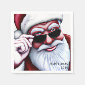 サンガおもしろいスクールスのサンタクロース スタンダードカクテルナプキン (正面)