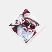 サンガおもしろいスクールスのサンタクロース スタンダードカクテルナプキン (角)