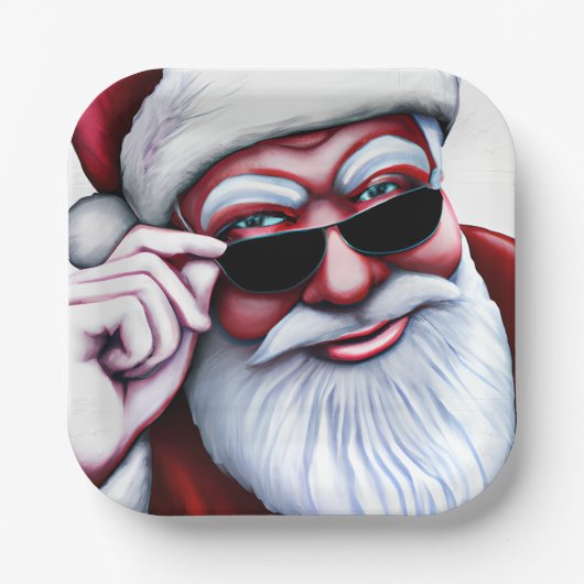 サンガおもしろいスクールスのサンタクロース ペーパープレート (正面)