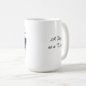 サンガかわいらしスと紫の口紅を着た女性 コーヒーマグカップ (正面右)