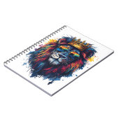 サンガはっきりしたラスとクラウン付きライオンの頭 ノートブック (左側)