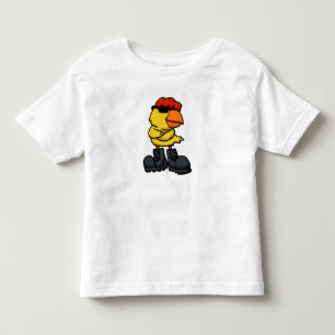 サンガカッコいいラスのシック  背景色 トドラーTシャツ
