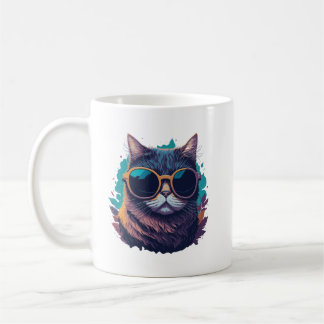 サンガカッコいいラスの猫 コーヒーマグカップ