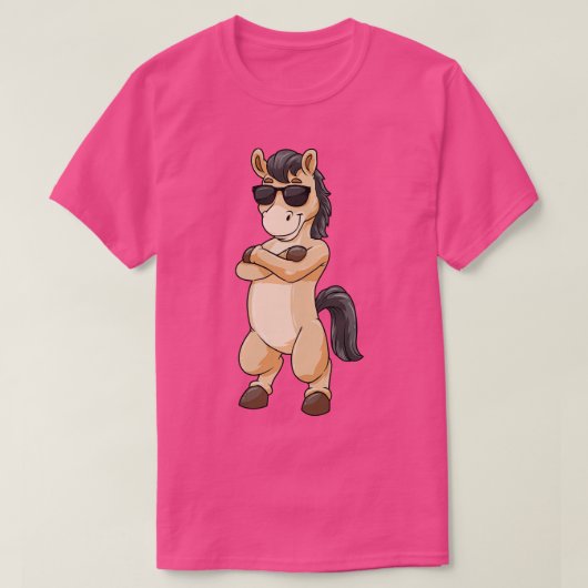 サンガカッコいいラス付き馬 Tシャツ (デザイン正面)