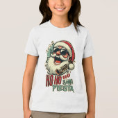 サンガクールス付きおもしろいサンタクロース – Ho-ho-ho トライブレンドTシャツ (正面)