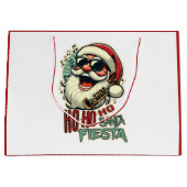 サンガクールス付きおもしろいサンタクロース – Ho-ho-ho ラージペーパーバッグ (正面)