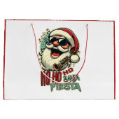 サンガクールス付きおもしろいサンタクロース – Ho-ho-ho ラージペーパーバッグ (裏面)