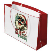 サンガクールス付きおもしろいサンタクロース – Ho-ho-ho ラージペーパーバッグ (裏面アングル)