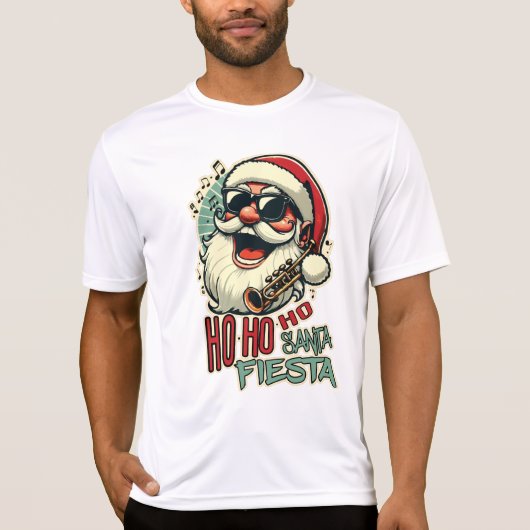 サンガクールス付きおもしろいサンタクロース – Ho-ho-ho Tシャツ (正面)