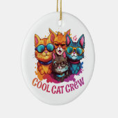 サンガクールラスで猫を囲むスタッフ|過去記事 セラミックオーナメント (右)