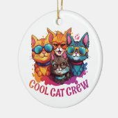 サンガクールラスで猫を囲むスタッフ|過去記事 セラミックオーナメント (左)