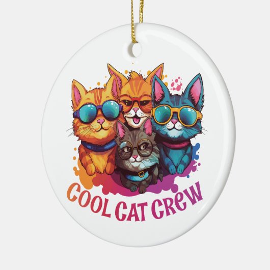 サンガクールラスで猫を囲むスタッフ|過去記事 セラミックオーナメント (左)