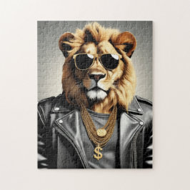 サンガクールラスとレザージャケットを備えた動物 ジグソーパズル