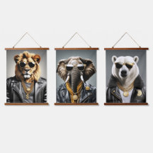 サンガクールラスとレザージャケットを備えた動物