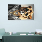 サンガクールラスとレザージャケットを備えた動物 横断幕 (トレードショー)