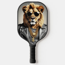サンガクールラスとレザージャケットを着た動物 ピックルボールラケット