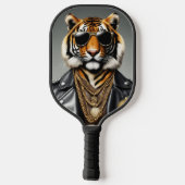 サンガクールラスとレザージャケットを着た動物 ピックルボールラケット (裏面)