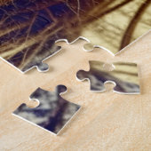 サンガクールラスに映る女性 ジグソーパズル (側面)