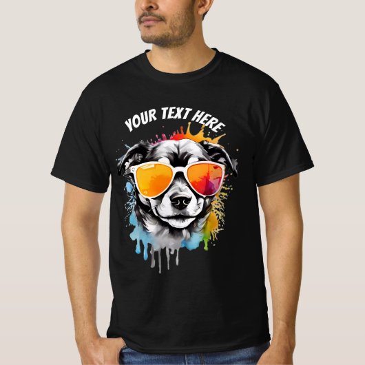 サンガクールラスのかわいい子犬 Tシャツ (正面)