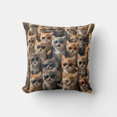 サンガクールラスをかぶった猫たち クッション (正面)