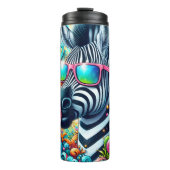 サンガクールラスを付けカラフルたゼブラ タンブラー (正面)
