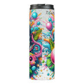 サンガクールラスを付けカラフルたゼブラ タンブラー (裏面)