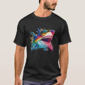 サンガクールラスを着たサメ Tシャツ (正面)