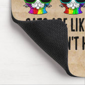 サンガクールラス柄のレインボー猫 マウスパッド (コーナー)