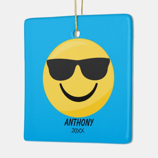 サンガクールラス絵文字パーソナライズされたオーナメント セラミックオーナメント (左)