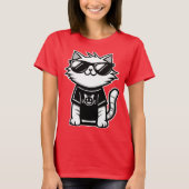 サンガクールースレッドの世界猫 Tシャツ (正面)