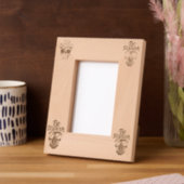 サンガスタイリッシュラス付き鮮やかグリーンスカル レーザー彫刻フレーム (左)