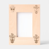 サンガスタイリッシュラス付き鮮やかグリーンスカル レーザー彫刻フレーム (正面)