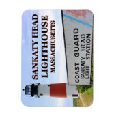 サンガティヘッド灯台、ナンタケット MA フレキシブルマグネット マグネット (縦)