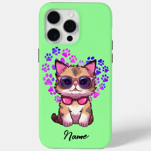 サンガパーソナライズされたスクールケースの猫 Case-Mate iPhoneケース (裏面)