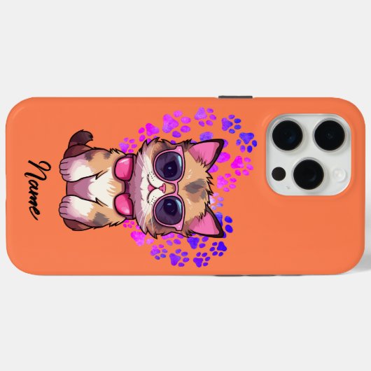 サンガパーソナライズされたスクールケースの猫 Case-Mate iPhoneケース (裏面 (横))