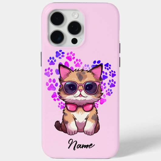 サンガパーソナライズされたスクールケースの猫 Case-Mate iPhoneケース (裏面)