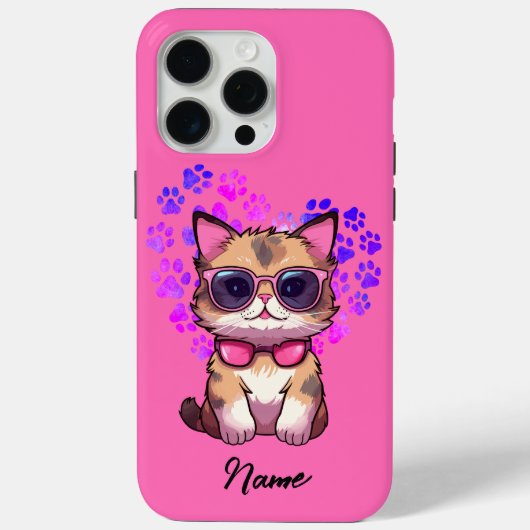 サンガパーソナライズされたスクールケースの猫 Case-Mate iPhoneケース (裏面)