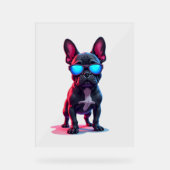 サンガフランスのラスを着たブルドッグサイエンスフィクションクール アクリルサイン (正面)