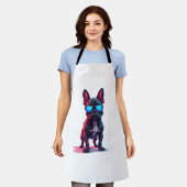 サンガフランスのラスを着たブルドッグサイエンスフィクションクール エプロン (着用した状態)