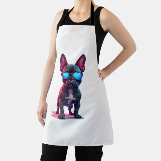 サンガフランスのラスを着たブルドッグサイエンスフィクションクール エプロン (インサイチュ)